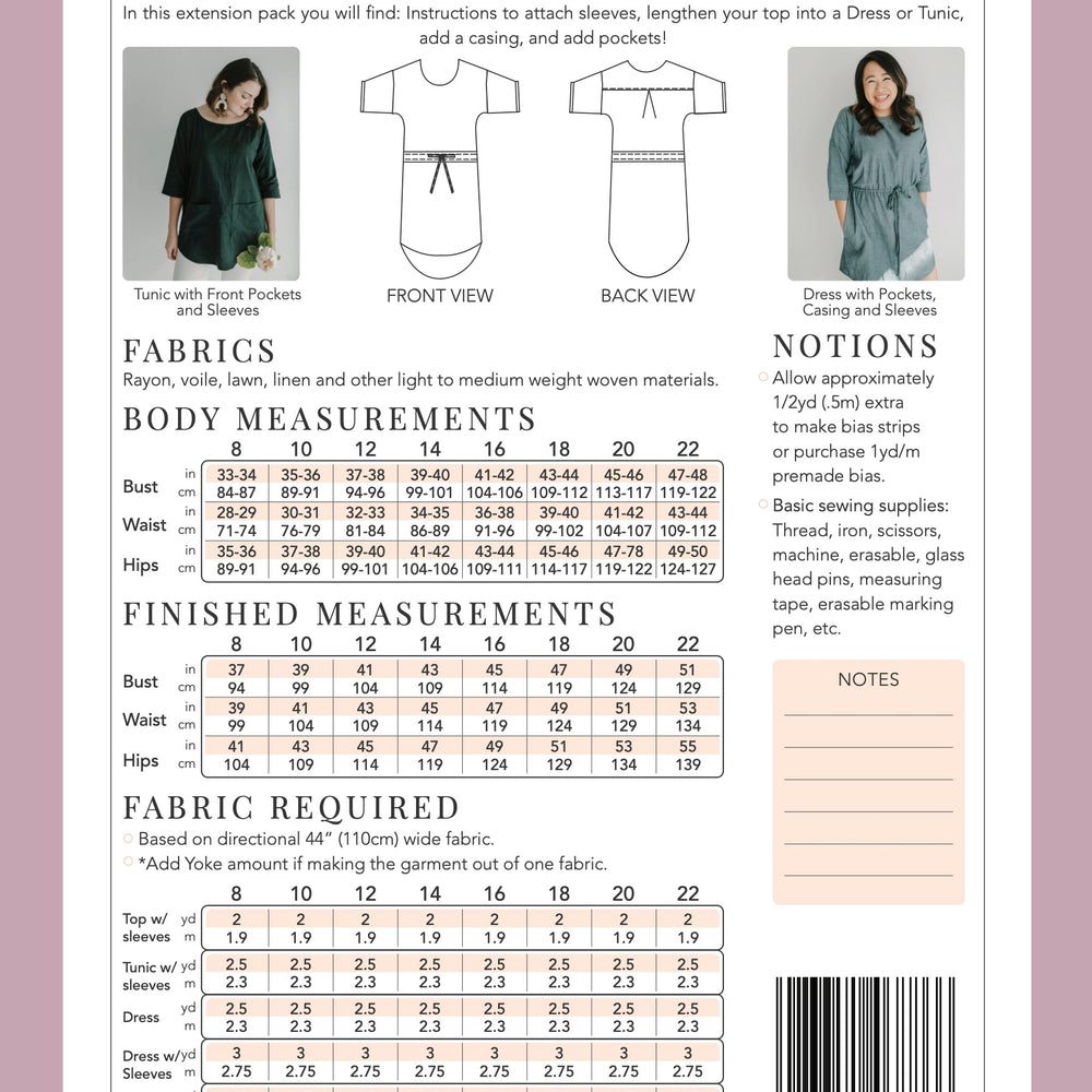 Bondi Top Extension - Sew To Grow PDF Pattern
