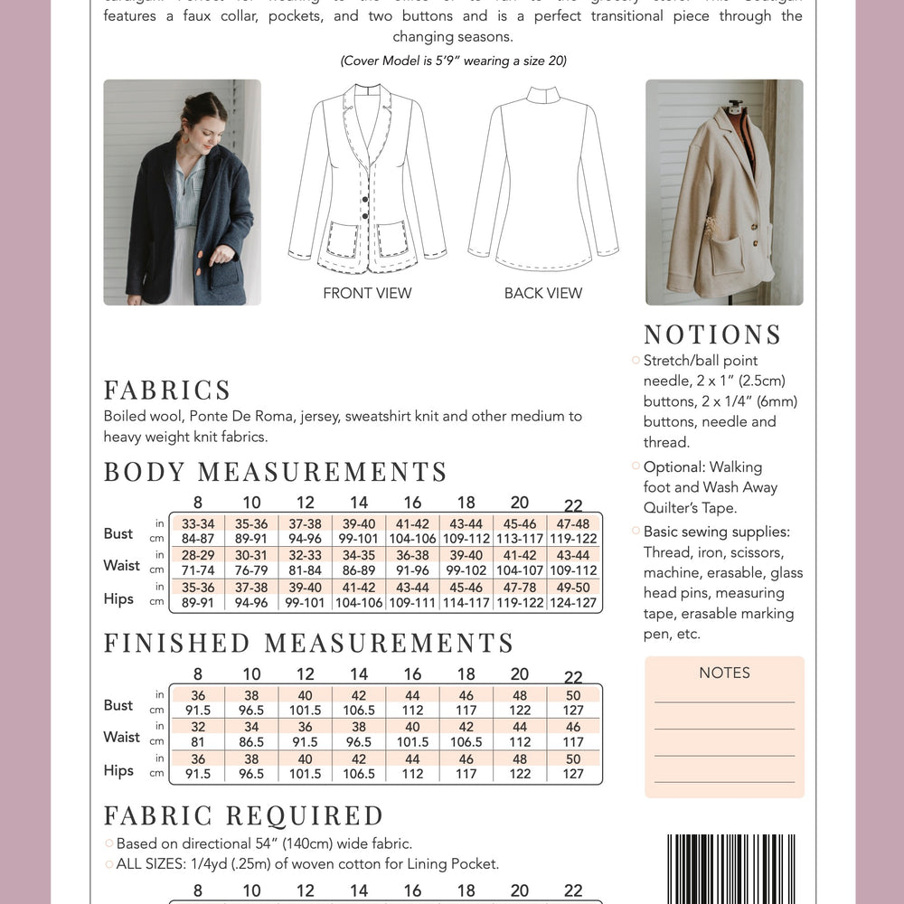 Kaia Coatigan - Sew To Grow PDF Pattern