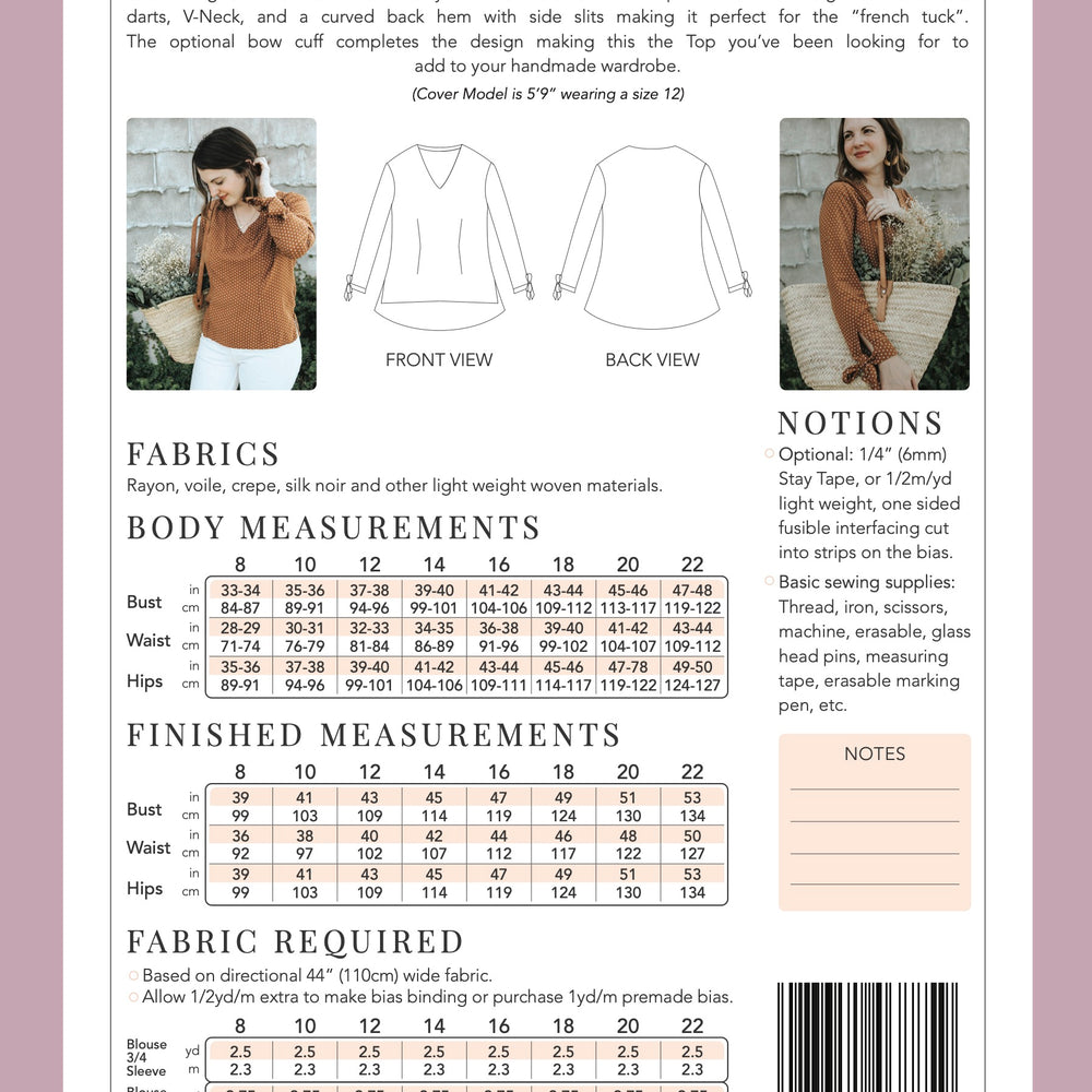 Seoul Blossom Blouse - Sew To Grow PDF Pattern
