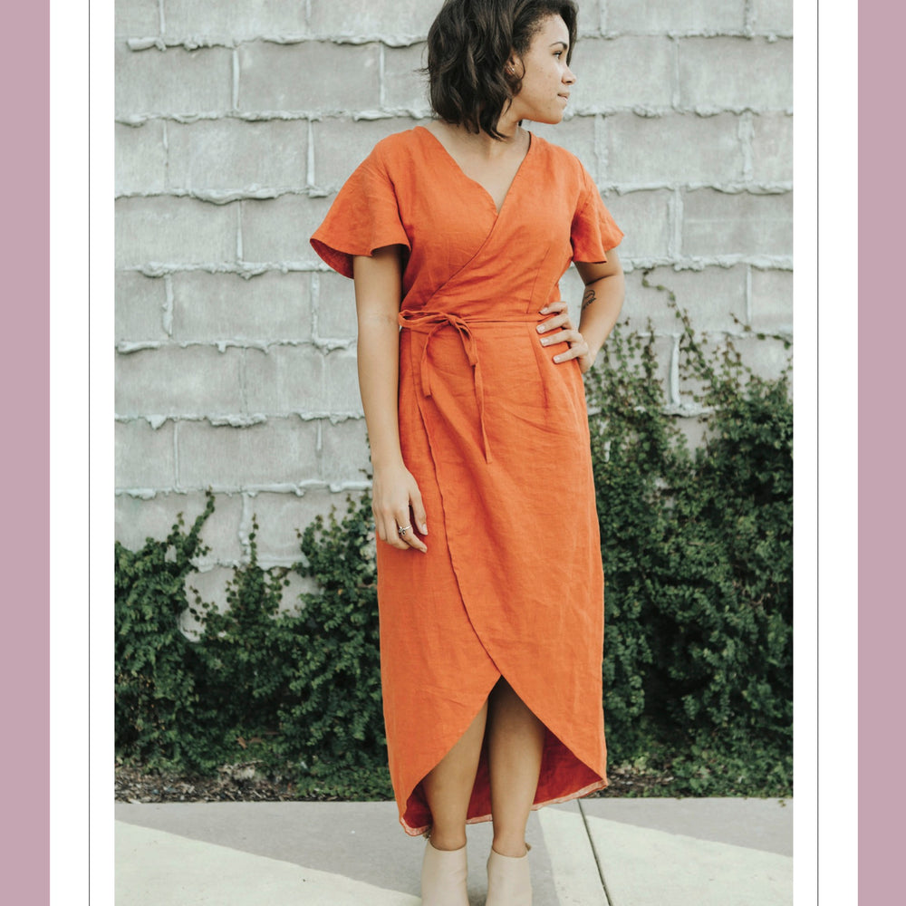 Charlie Ann Wrap Dress - Sew To Grow PDF Pattern