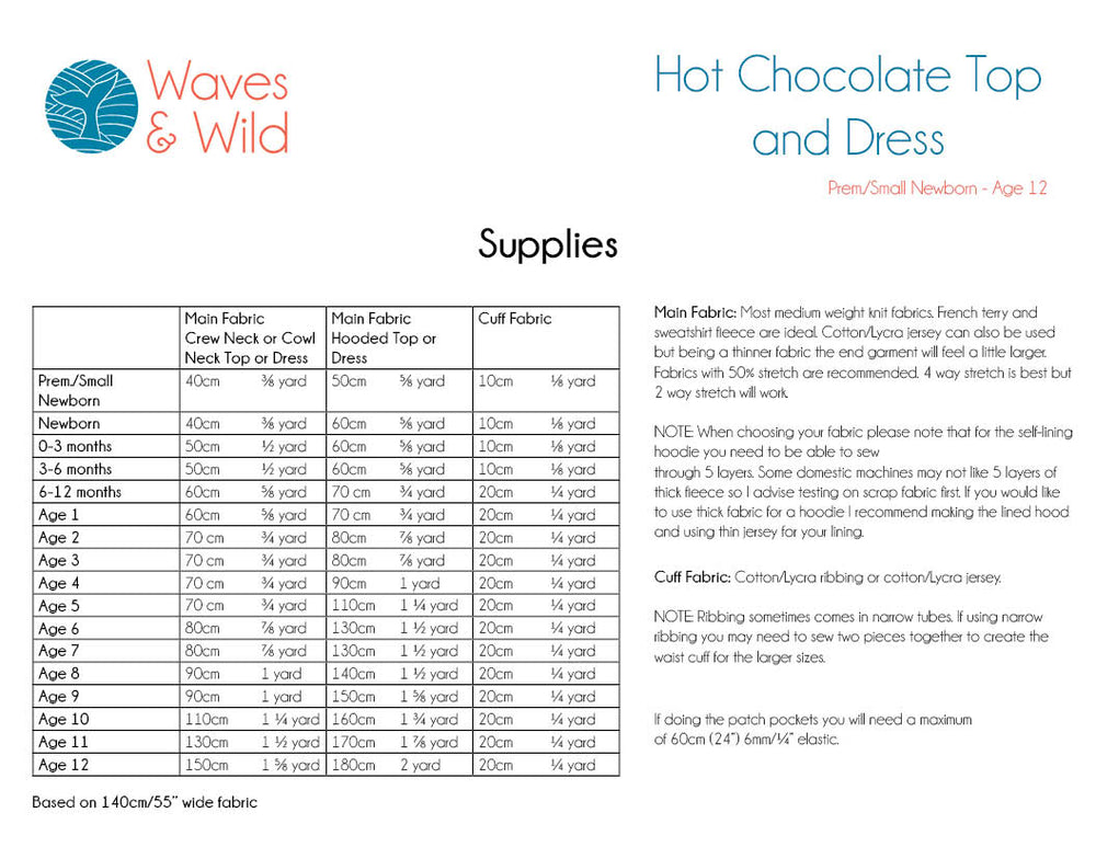 
                      
                        Hot Chocolate Sweatshirt Child - Waves & Wild PDF Pattern
                      
                    
