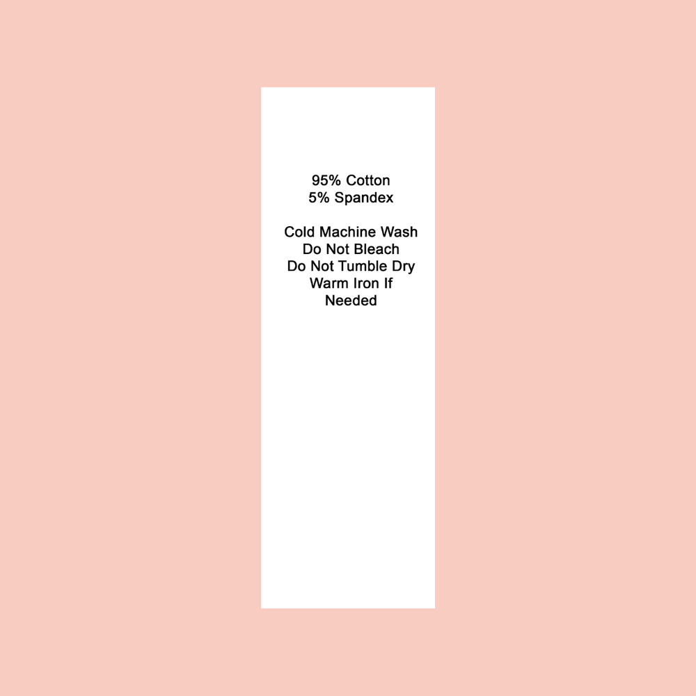 Knit/French Terry Wash Care Label