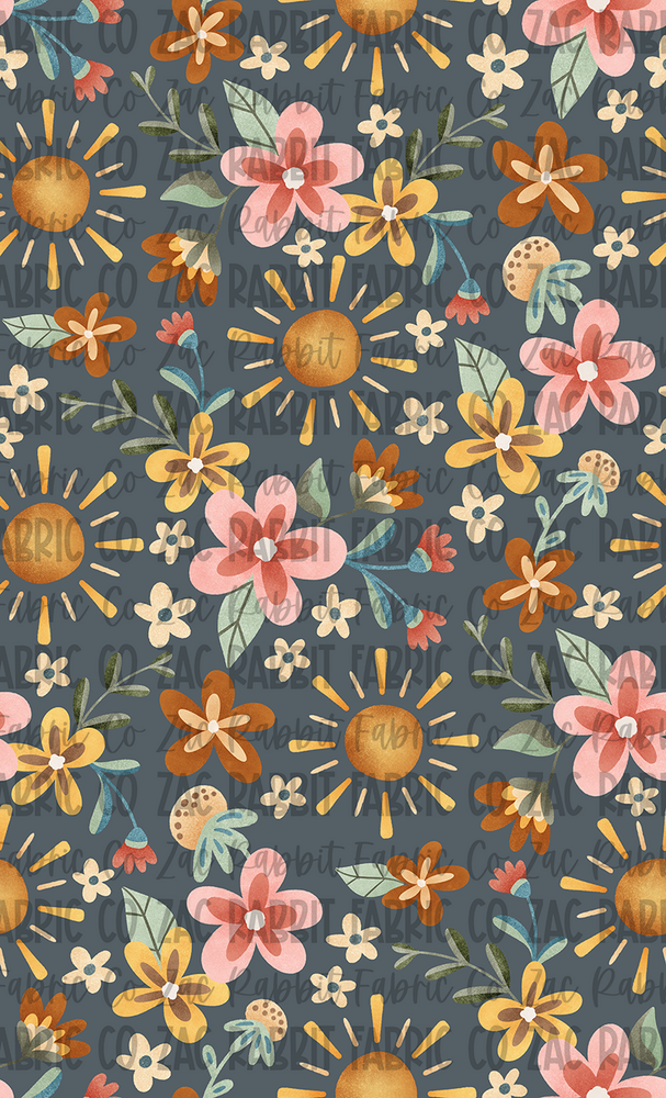 Sunshine Floral - Navy - PREORDER