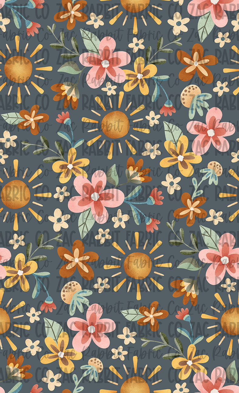 Sunshine Floral - Navy - PREORDER